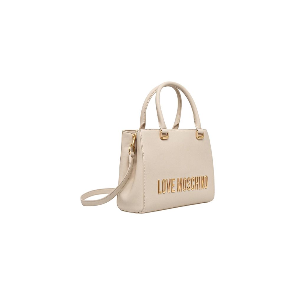 Beige Polyethylene Handbag Bag