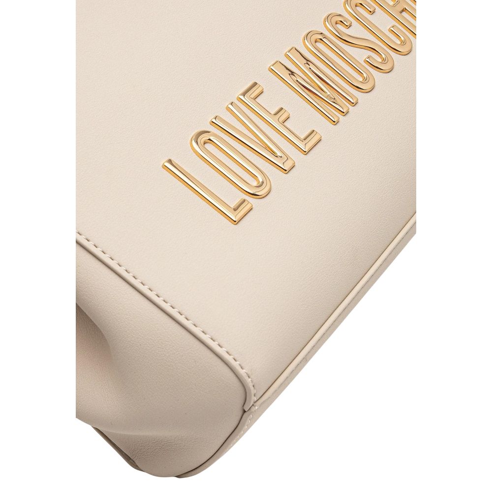 Beige Polyethylene Handbag Bag