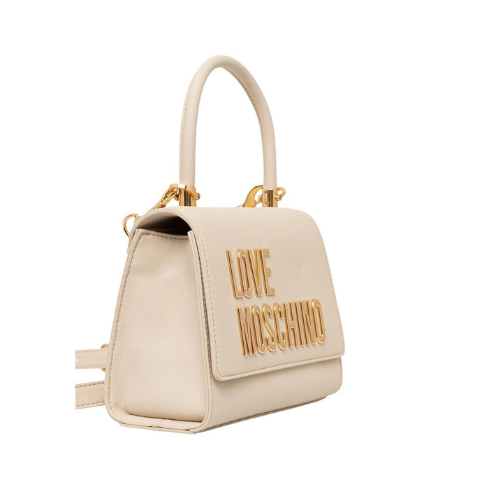 Beige Polyethylene Handbag Bag