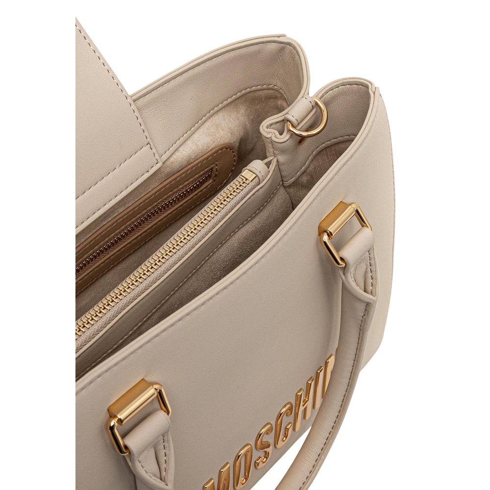 Beige Polyethylene Handbag Bag