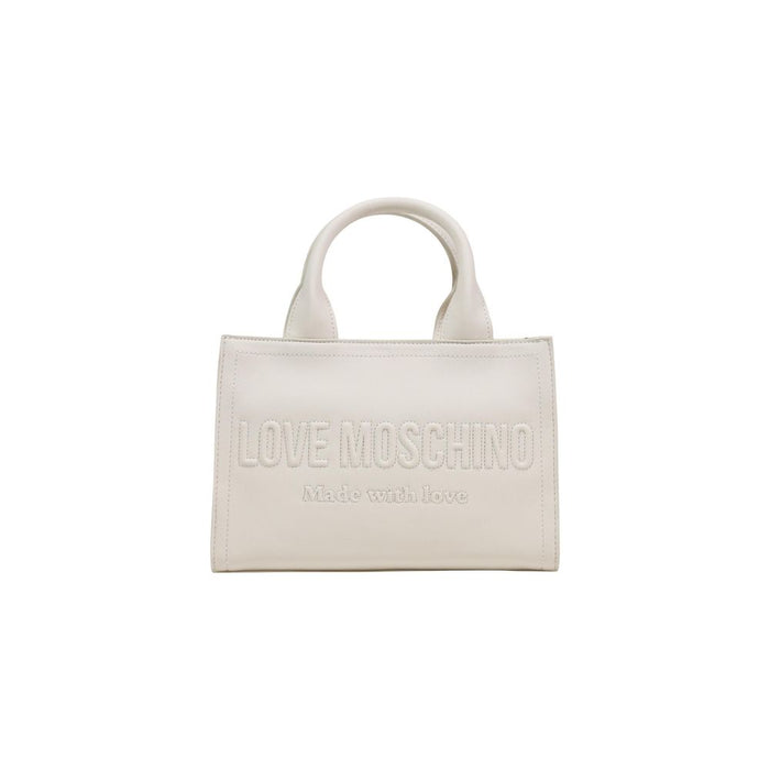 Beige Polyethylene Handbag Bag