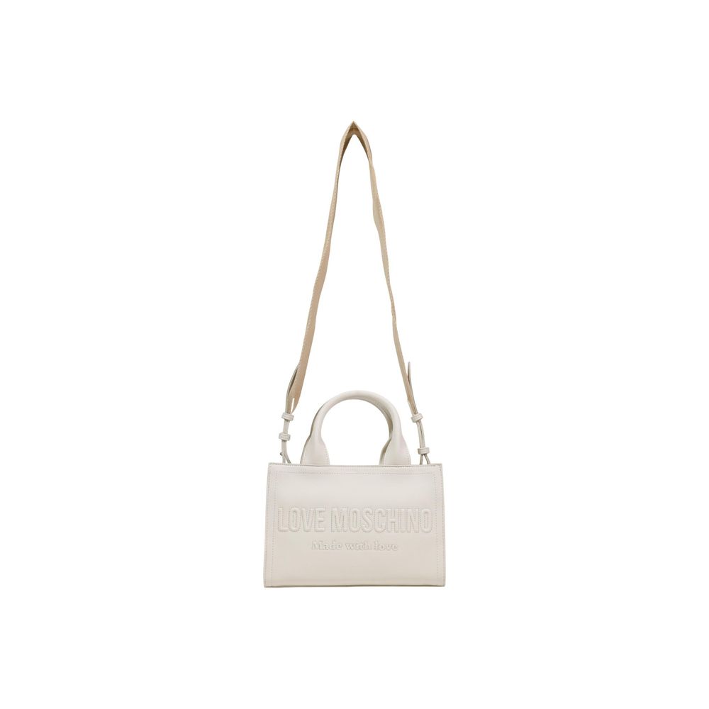 Beige Polyethylene Handbag Bag