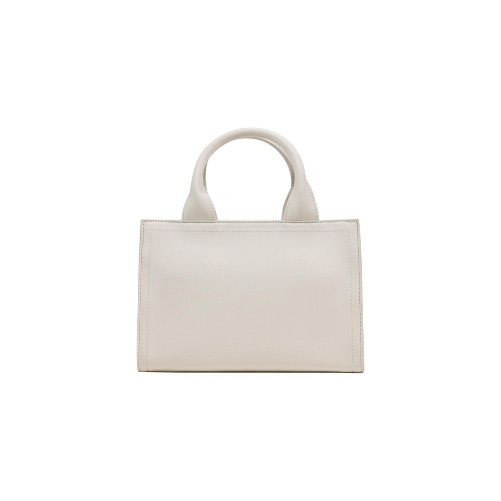 Beige Polyethylene Handbag Bag