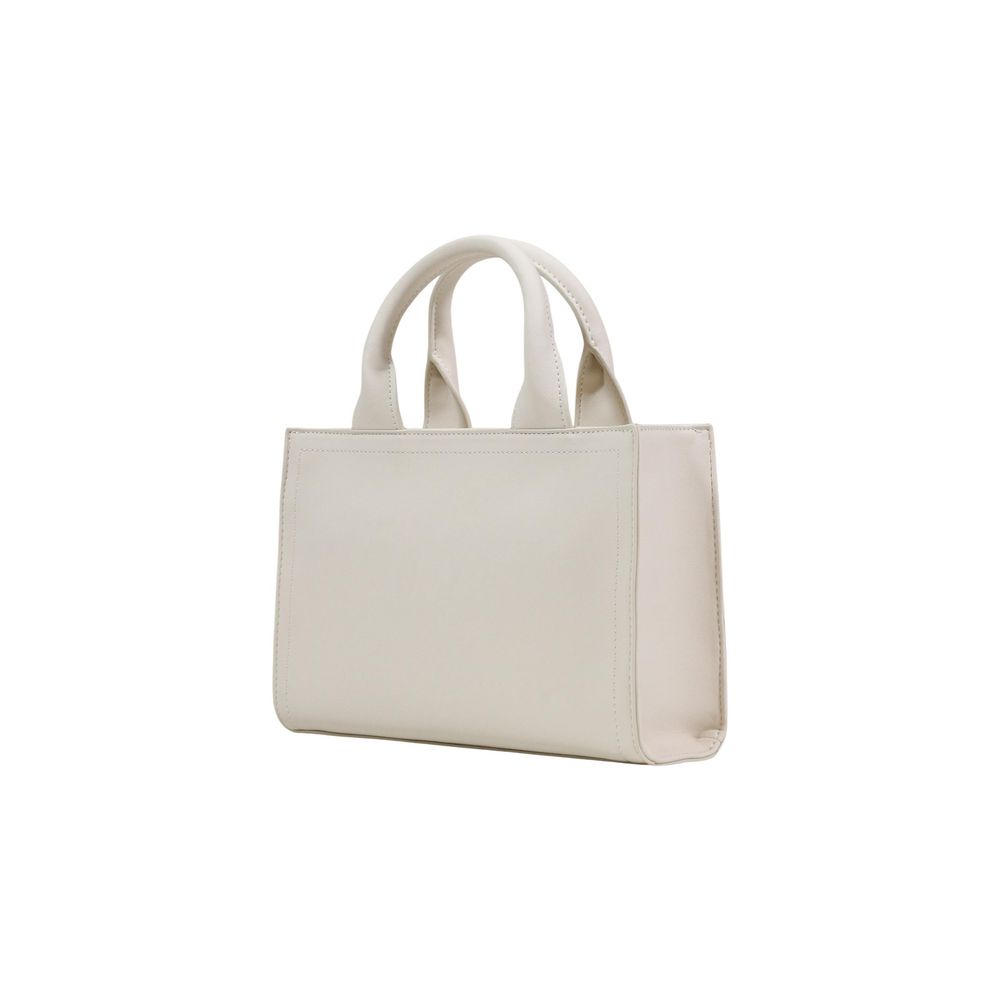 Beige Polyethylene Handbag Bag
