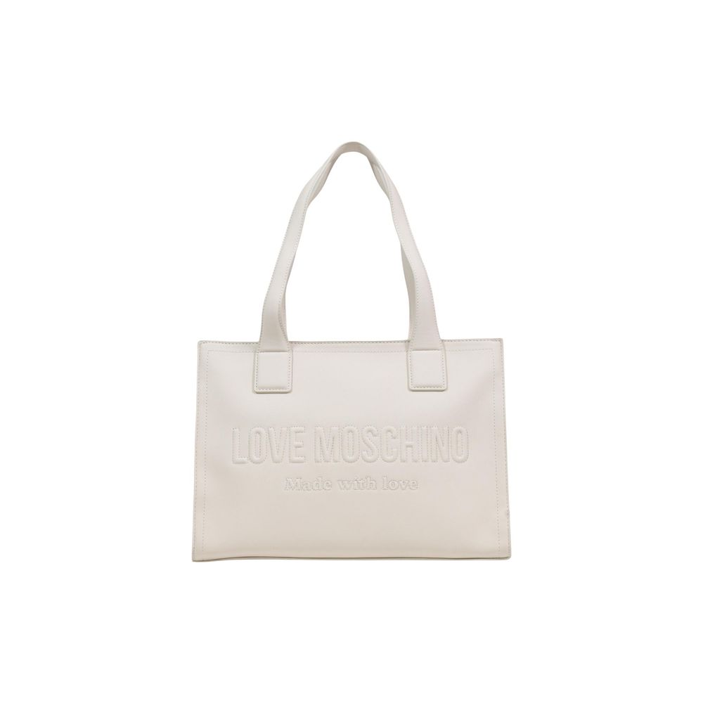 Beige Polyethylene Handbag Bag