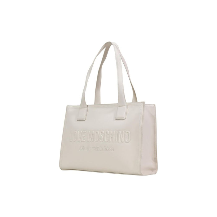 Beige Polyethylene Handbag Bag