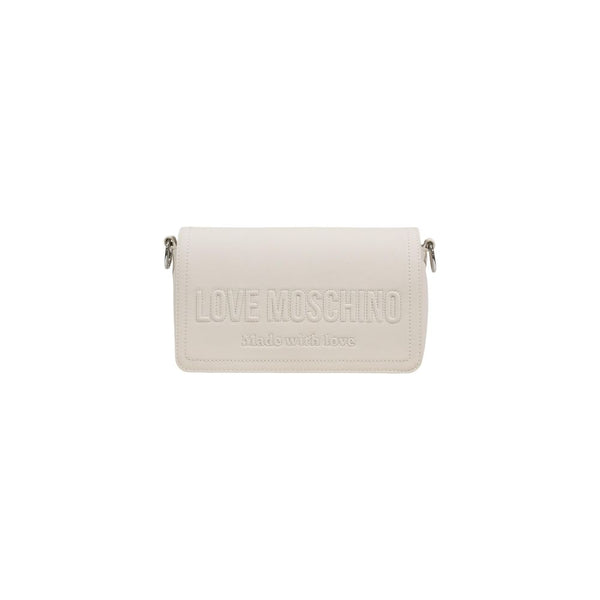 Love Moschino GRS-certified polyurethane shoulder bag in beige
