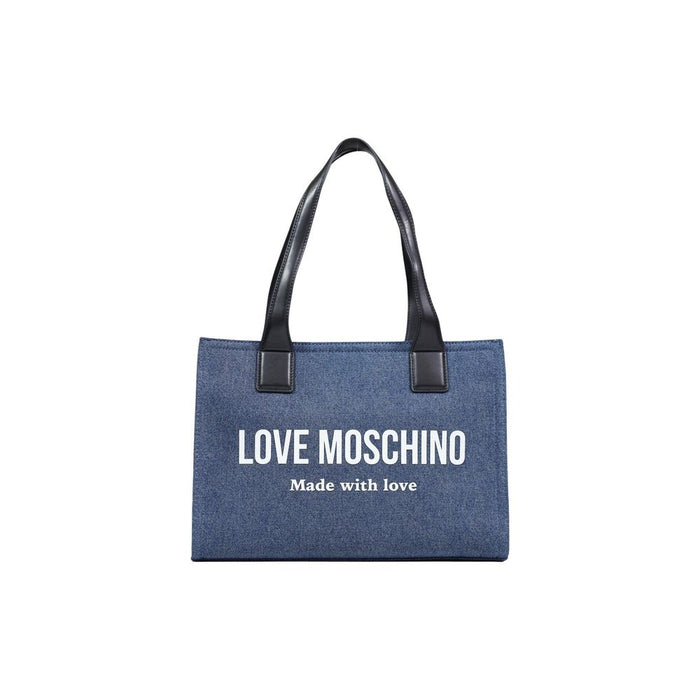 Blue Cotton Handbag Bag