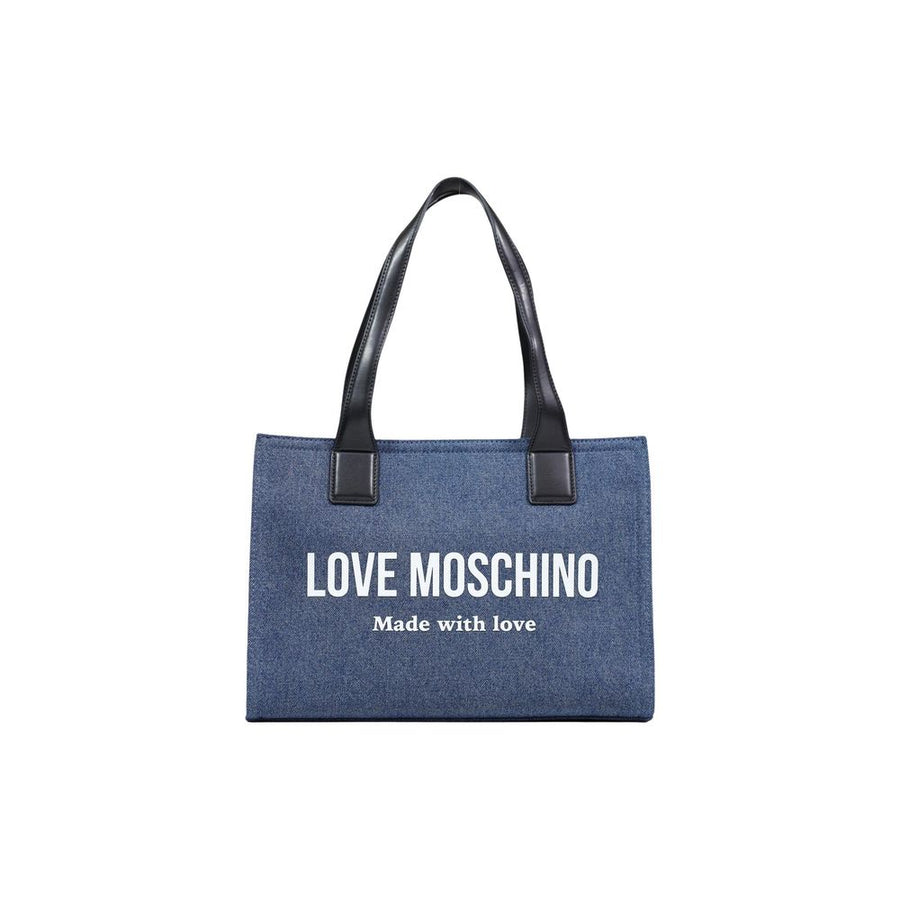 Love Moschino 60% cotton tote bag in blue