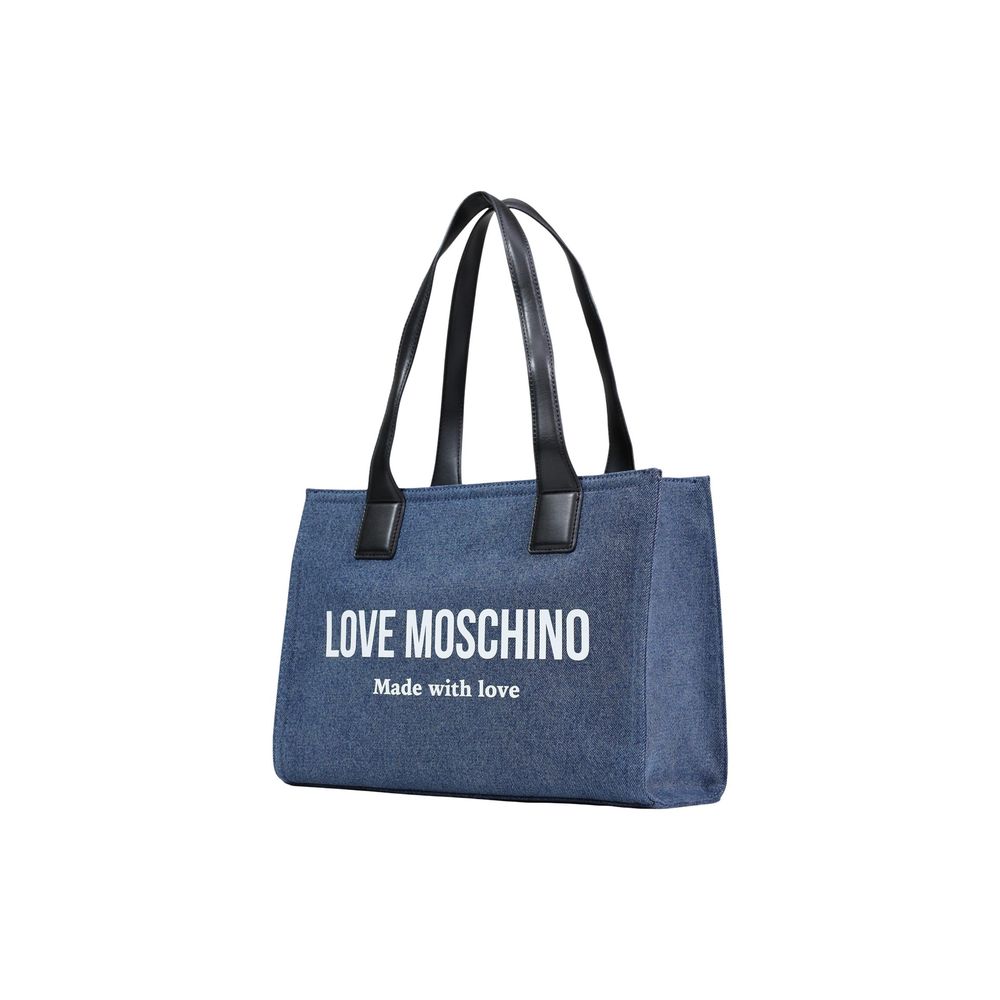 Blue Cotton Handbag Bag