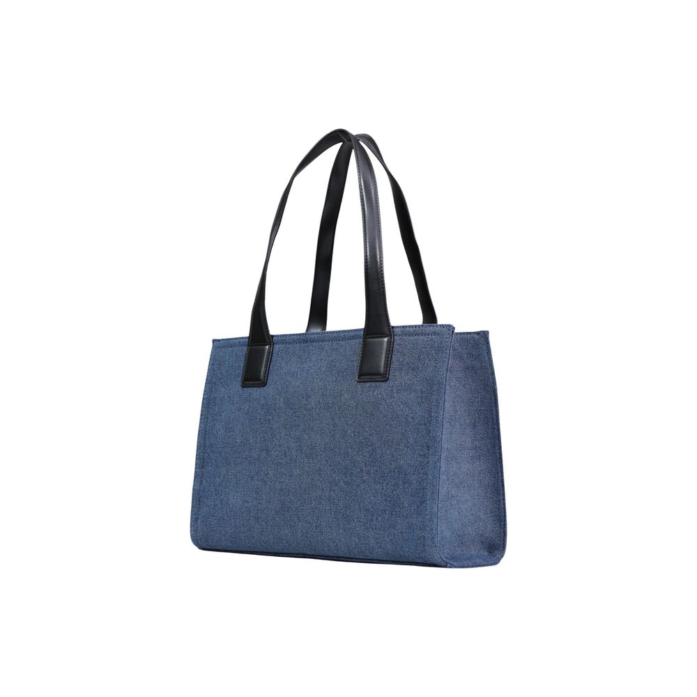 Blue Cotton Handbag Bag