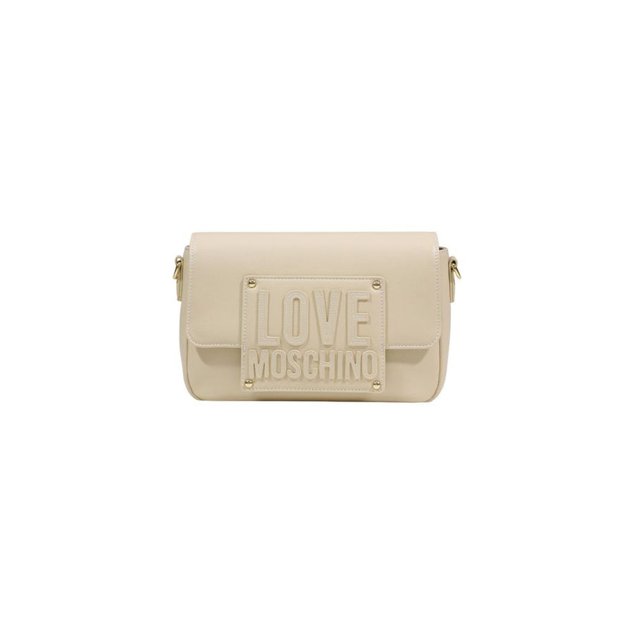 Love Moschino Polyurethane shoulder bag in beige