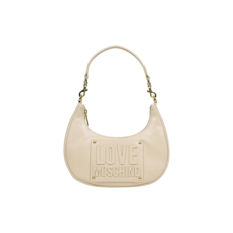 Love Moschino Polyurethane shoulder bag in cream