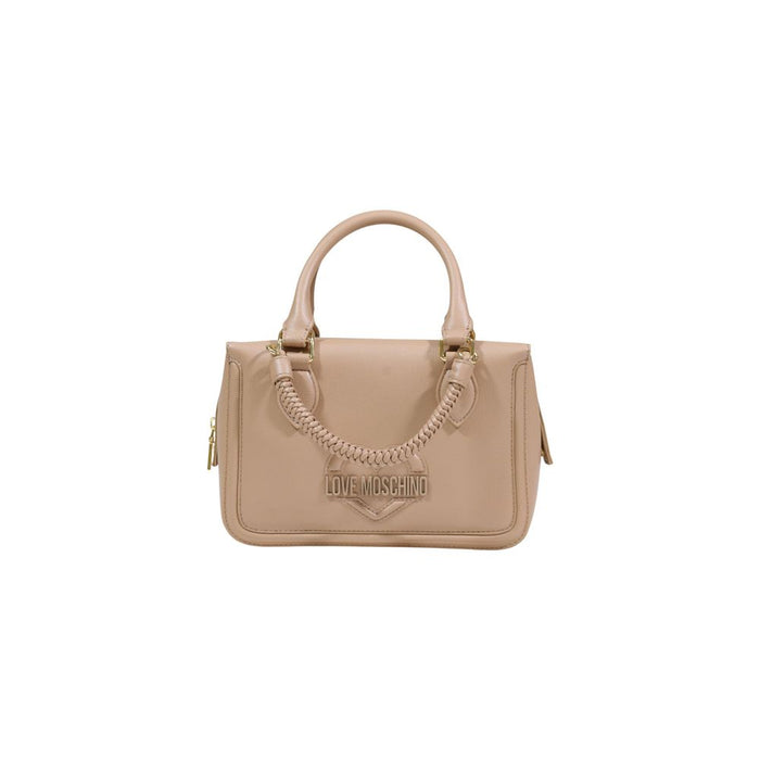 Beige Polyethylene Handbag Bag