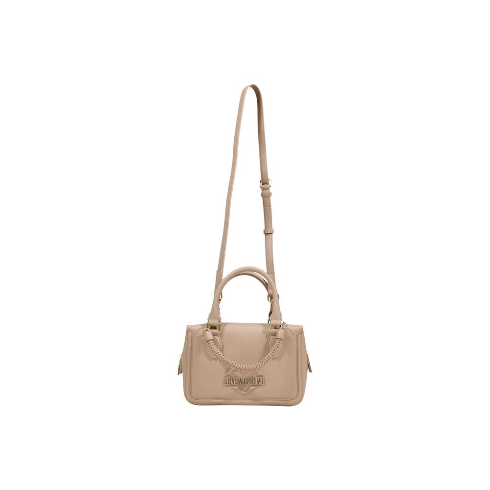 Beige Polyethylene Handbag Bag