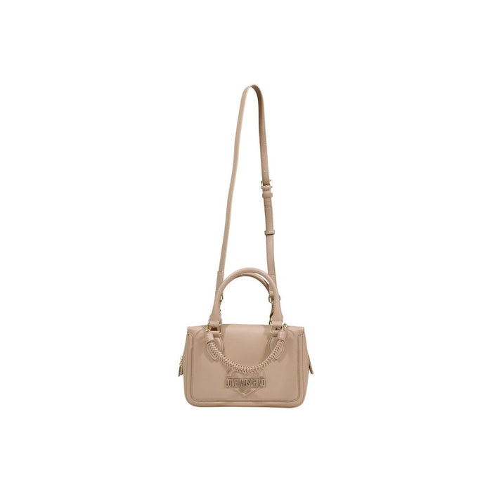 Beige Polyethylene Handbag Bag