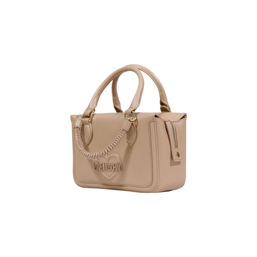 Beige Polyethylene Handbag Bag