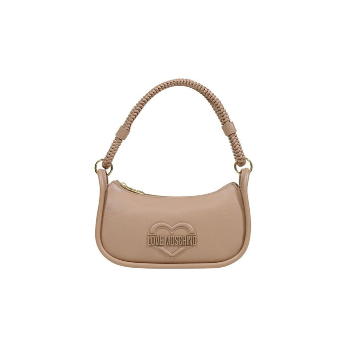 Beige Polyethylene Handbag Bag
