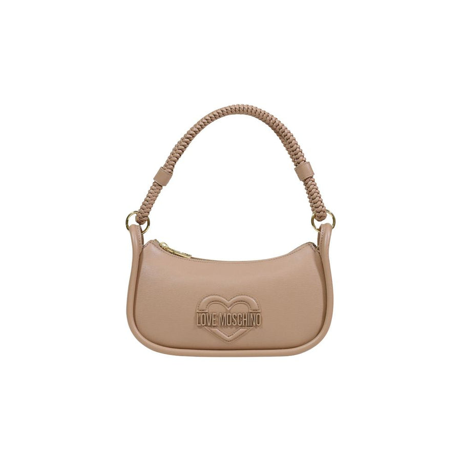 Love Moschino Polyurethane shoulder bag in beige
