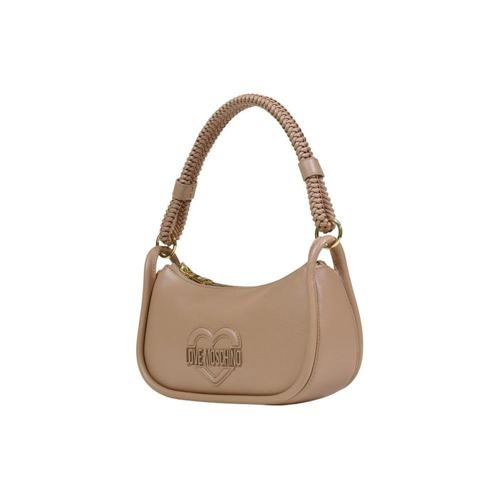 Beige Polyethylene Handbag Bag