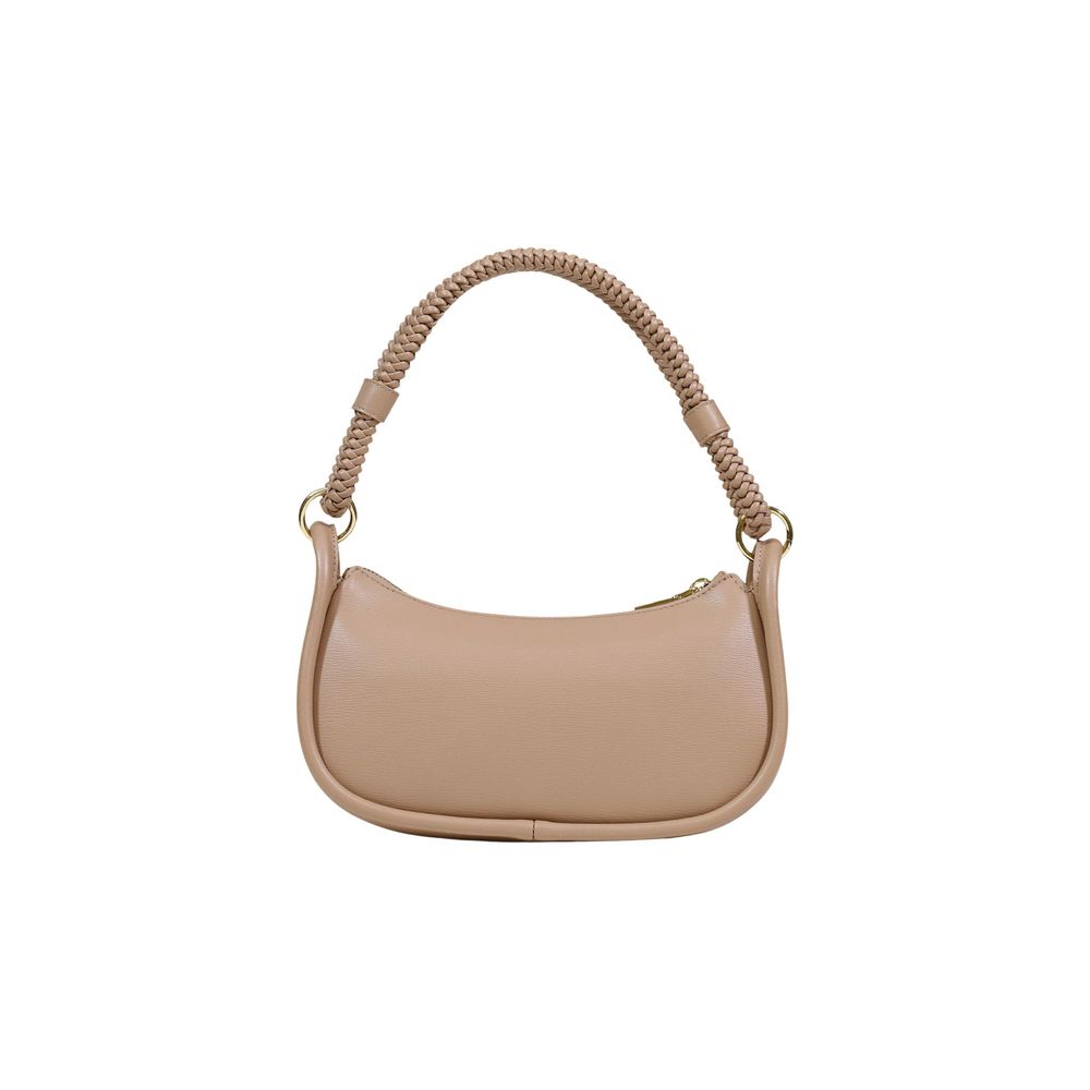 Beige Polyethylene Handbag Bag