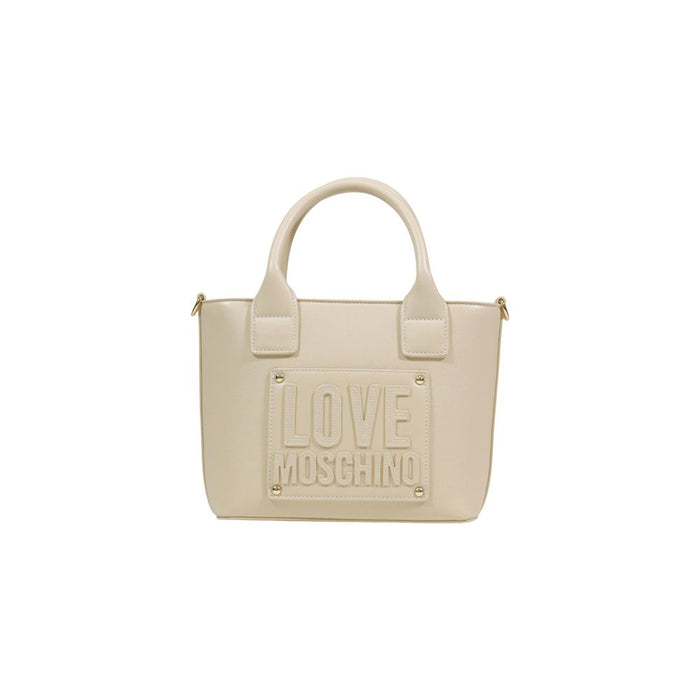 Cream Polyethylene Handbag Bag