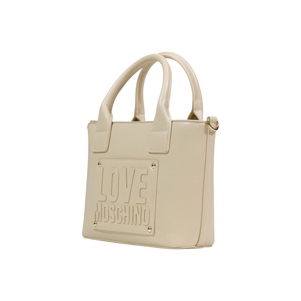 Cream Polyethylene Handbag Bag
