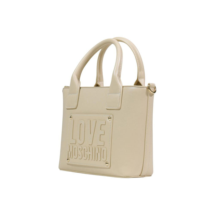 Cream Polyethylene Handbag Bag