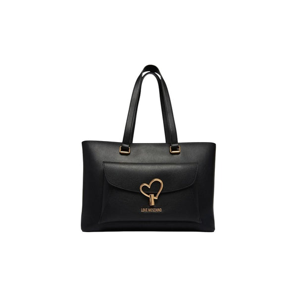 Love Moschino 100% Polyurethane shoulder bag in black