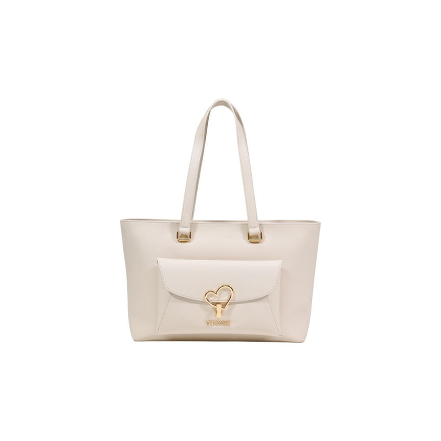 Love Moschino 100% polyurethane tote bag in beige