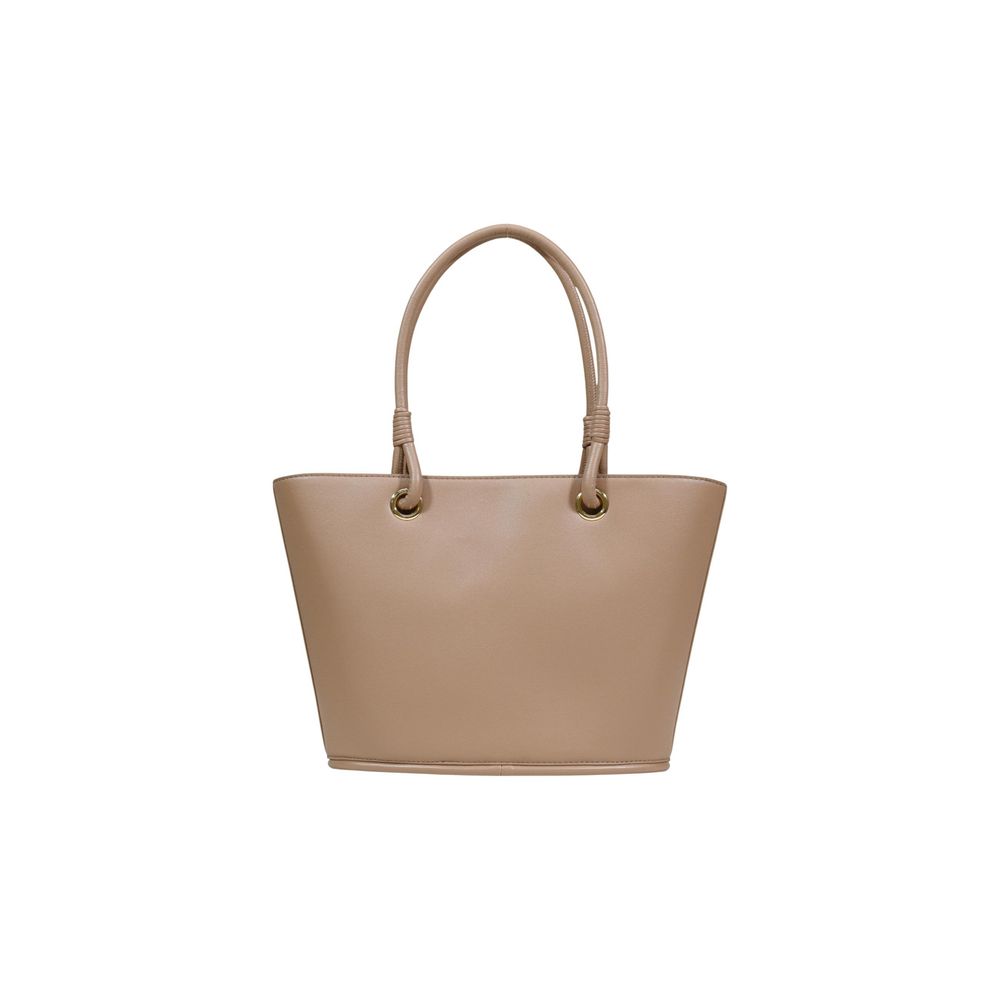 Beige Polyethylene Handbag Bag