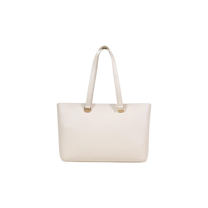 Beige Polyethylene Handbag Bag