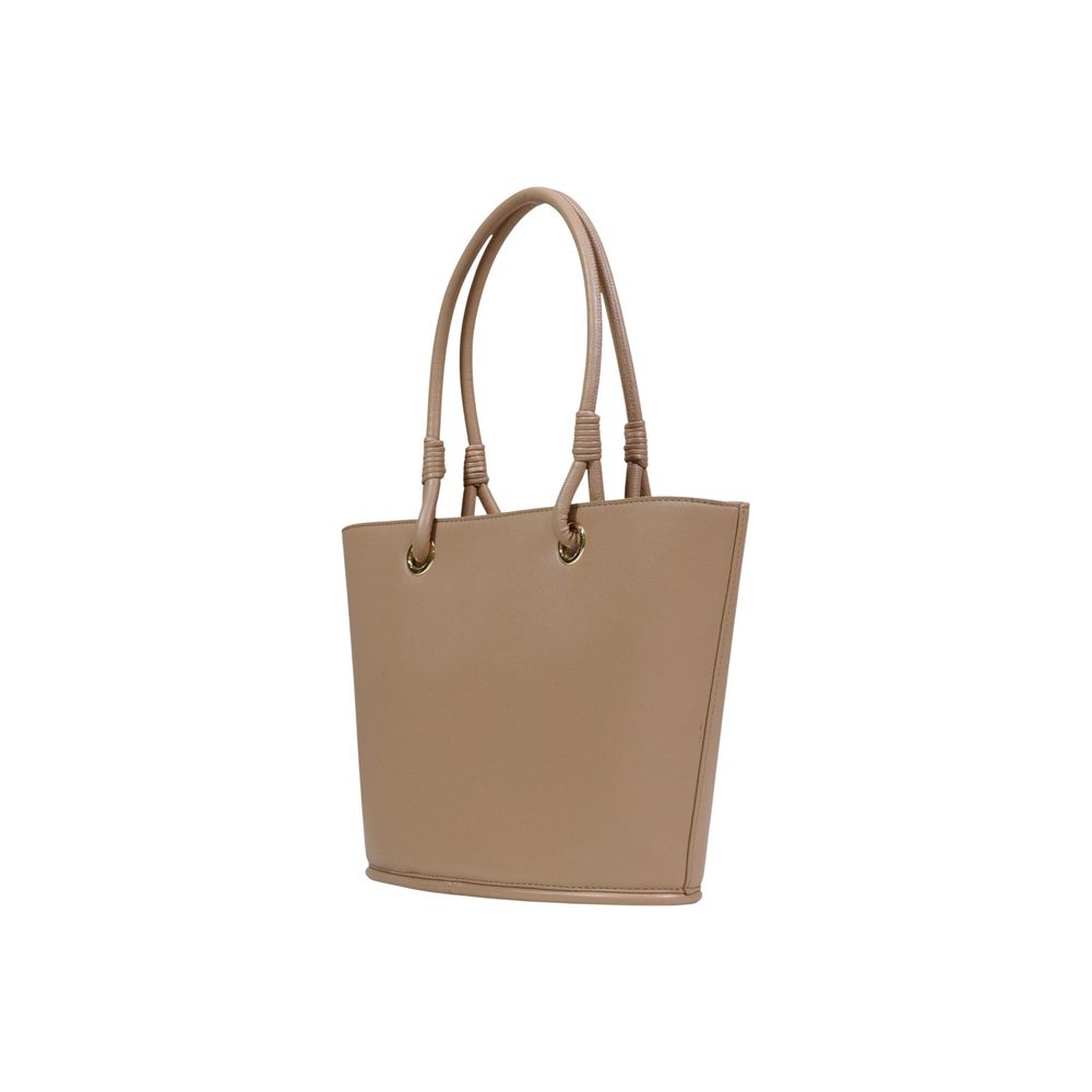 Beige Polyethylene Handbag Bag