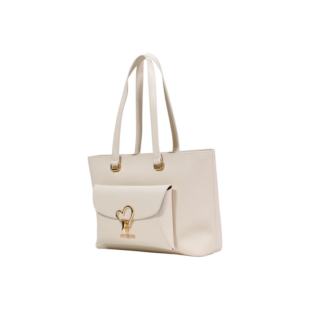 Beige Polyethylene Handbag Bag