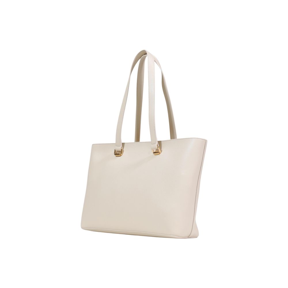 Beige Polyethylene Handbag Bag