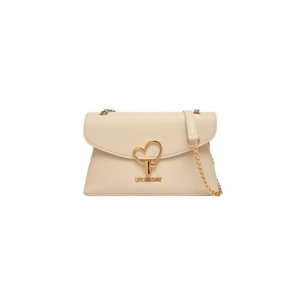 Love Moschino Polyurethane shoulder bag in beige