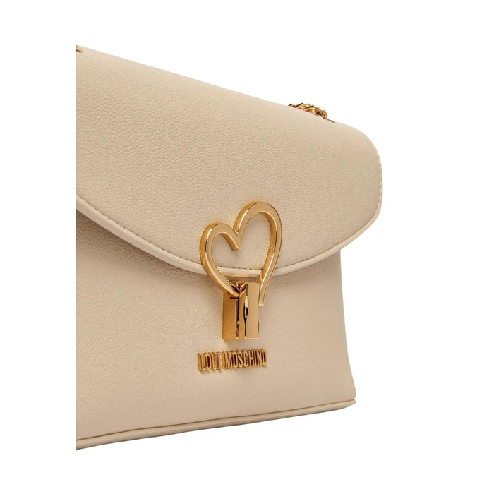 Beige Polyethylene Handbag Bag