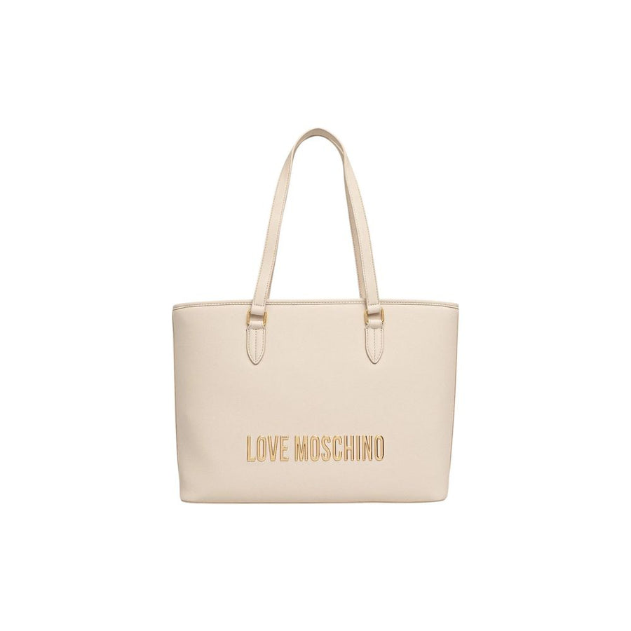 Love Moschino 100% polyurethane tote bag in beige