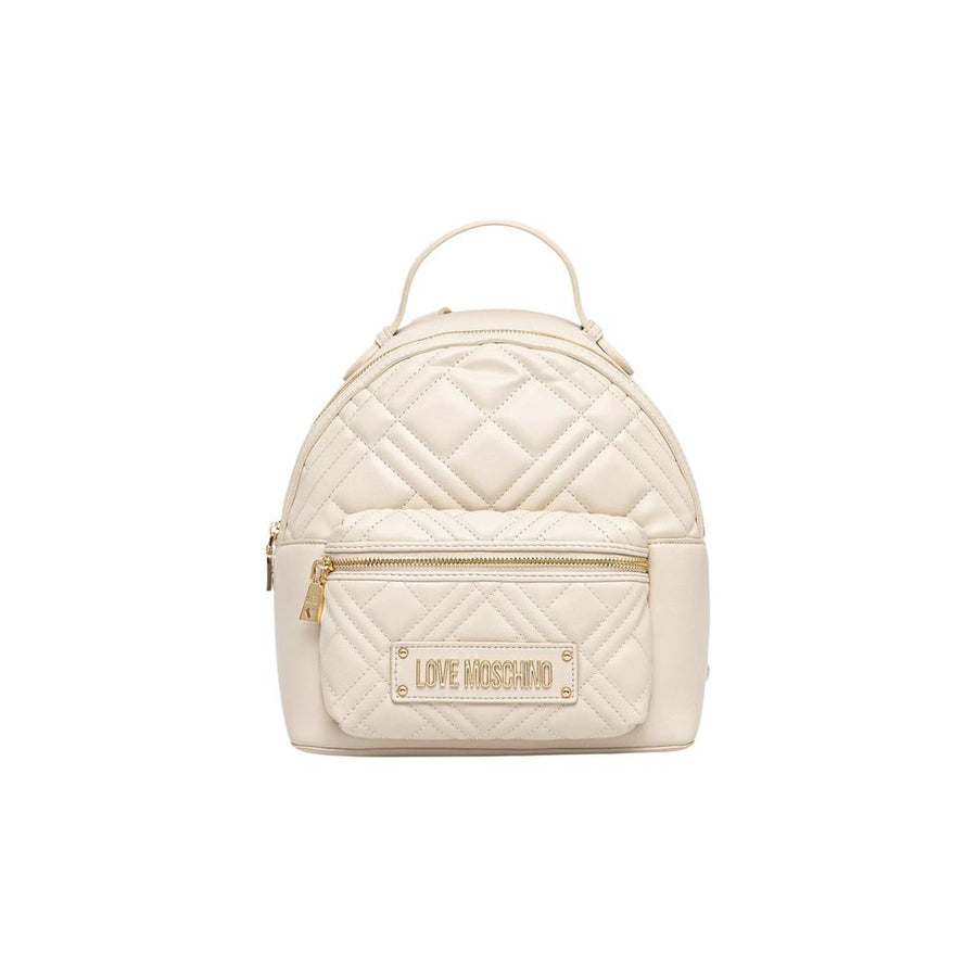 Love Moschino Polyurethane backpack in beige