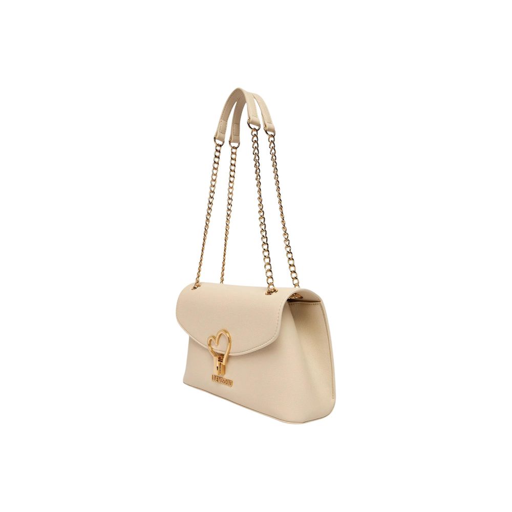 Beige Polyethylene Handbag Bag