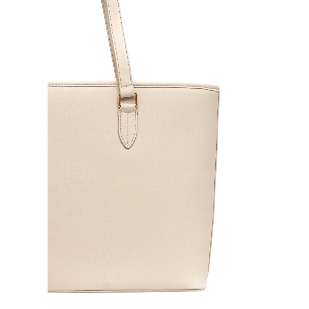 Beige Polyethylene Handbag Bag