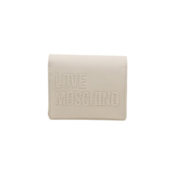 Love Moschino Polyurethane wallet in beige