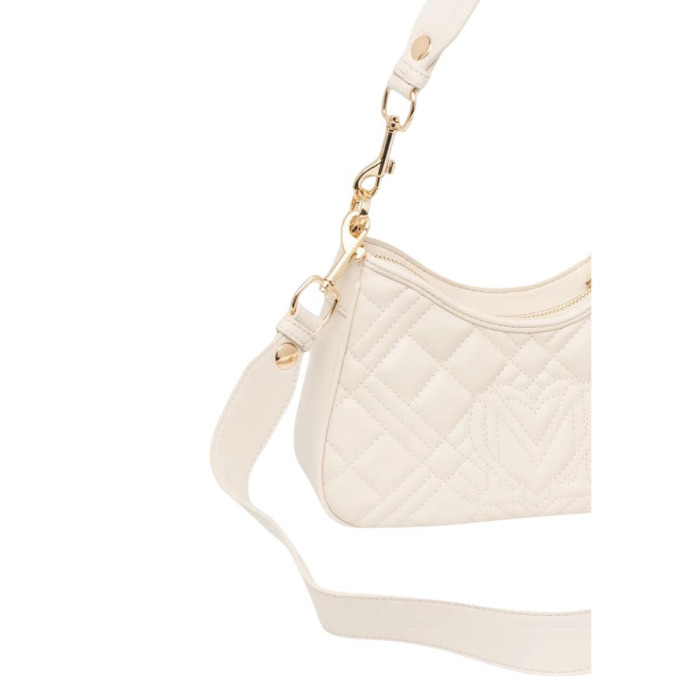 Beige Polyethylene Handbag Bag