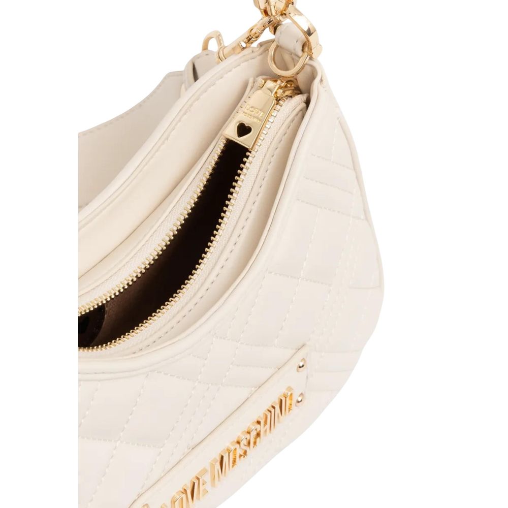 Beige Polyethylene Handbag Bag