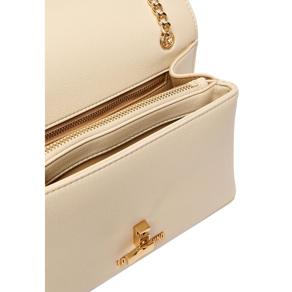 Beige Polyethylene Handbag Bag
