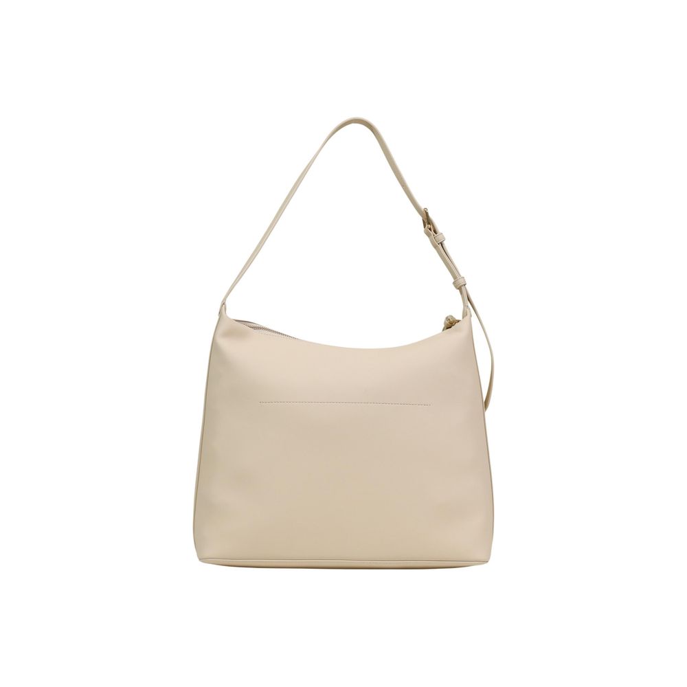 Beige Polyethylene Handbag Bag