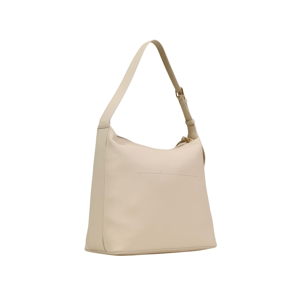 Beige Polyethylene Handbag Bag