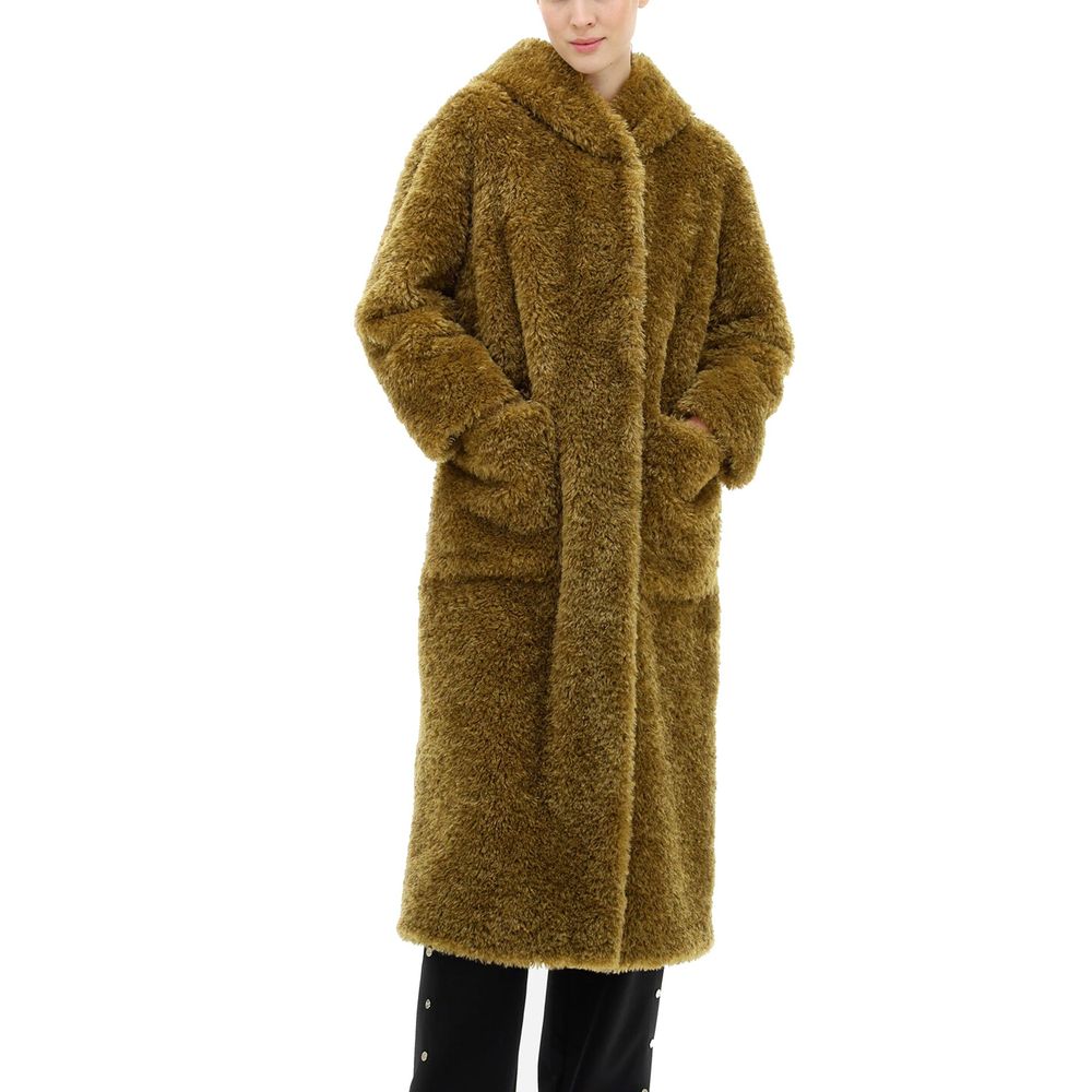 Herno 100% Polyester coat in gold — view 2
