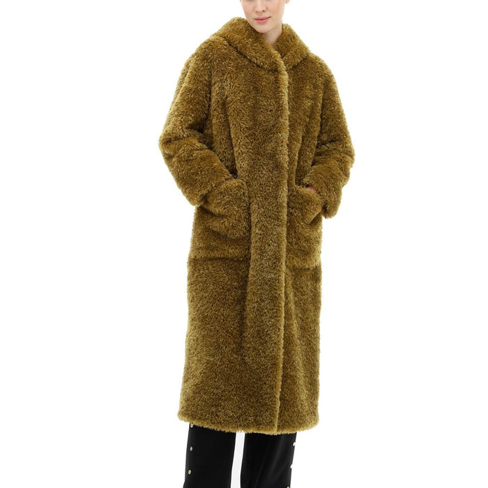 Herno 100% Polyester coat in gold — view 2