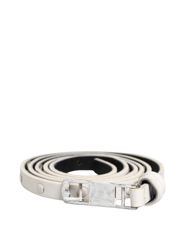 Costume National Leather belt in white